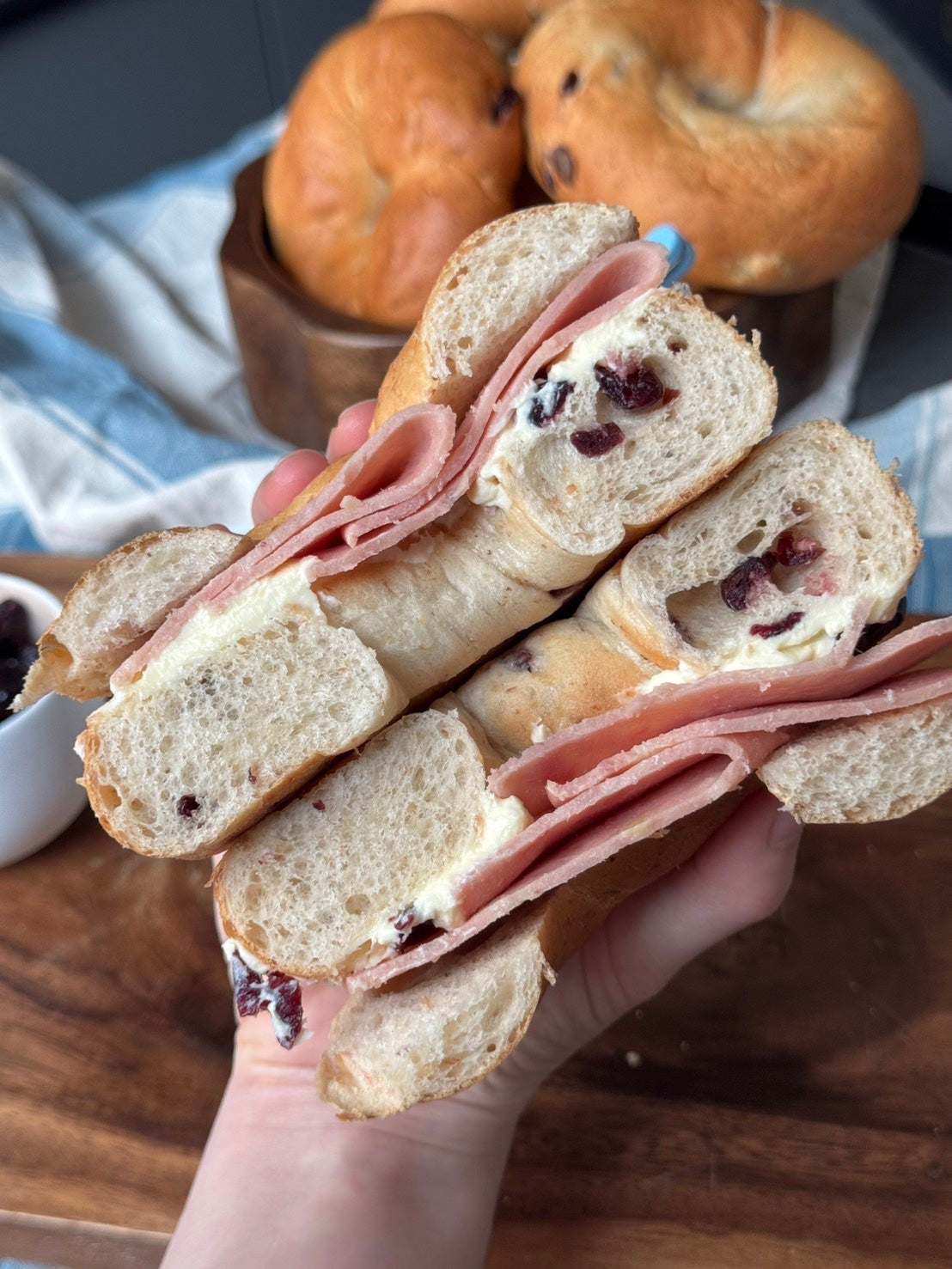 Peko | Bagel - Cranberry Mascarpone & Chicky Lean Ham