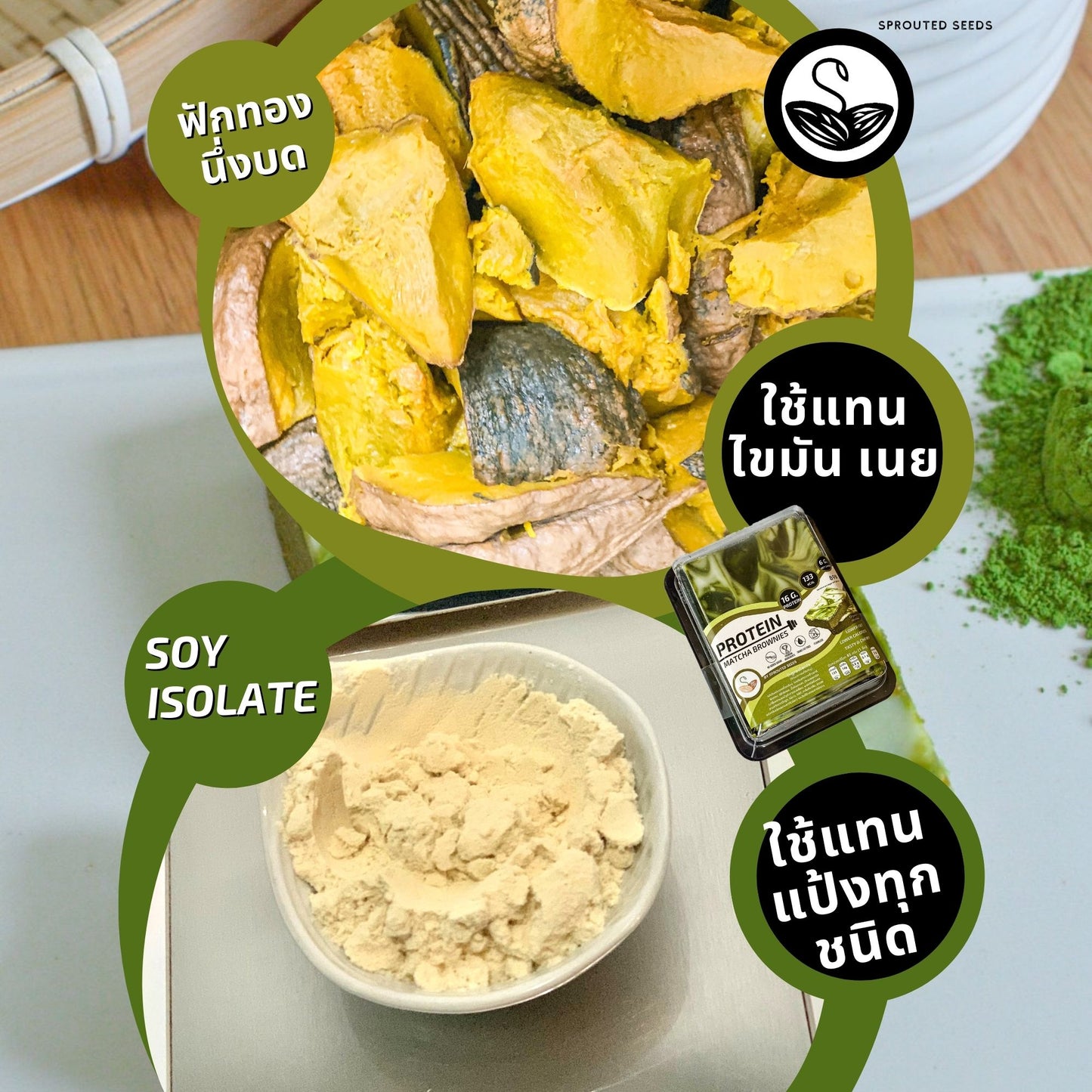 SS | Matcha brownies (protein formular) 高蛋白抹茶布朗尼蛋糕