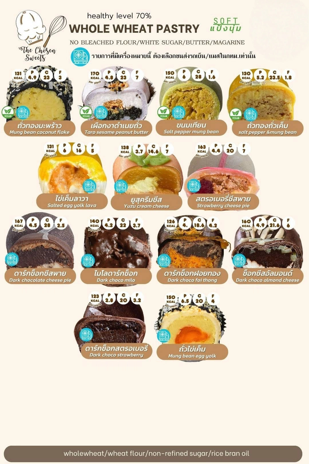TCS | Whole Wheat Pastry ‧ 2pcs ‧ 12款甜口味