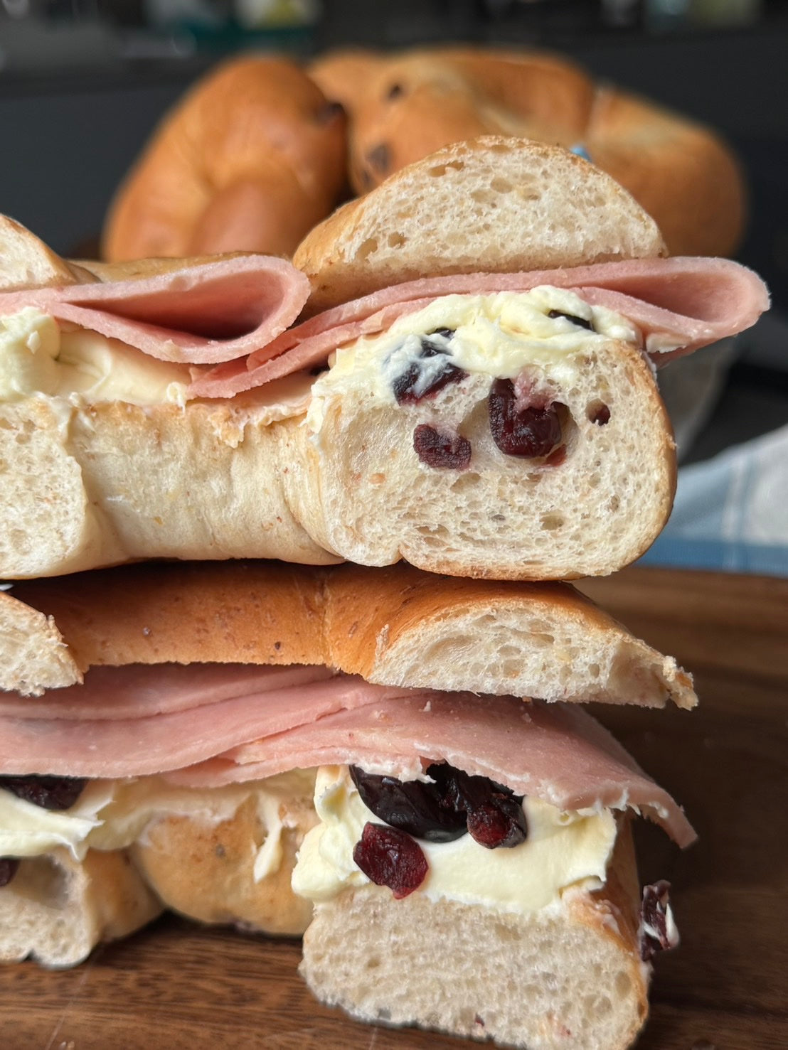 Peko | Bagel - Cranberry Mascarpone & Chicky Lean Ham