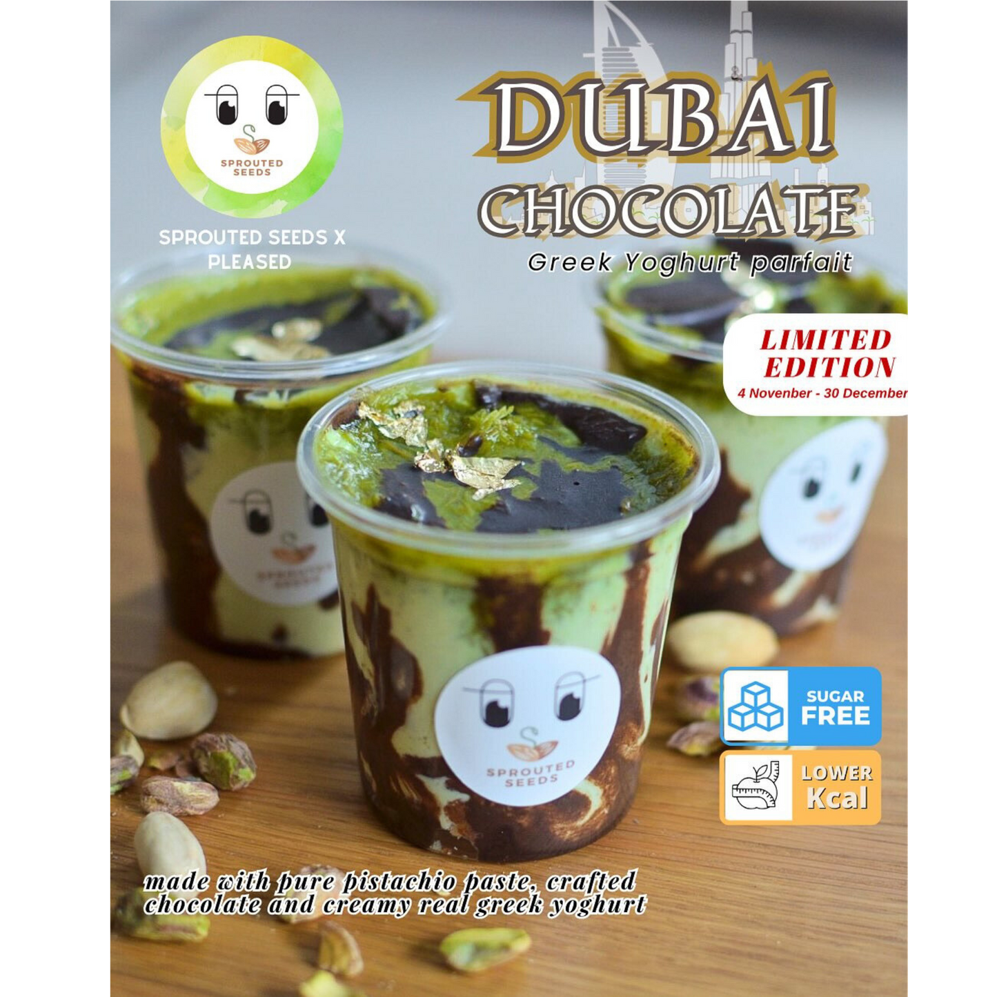 SS | Dubai Chocolate Greek Yoghurt Parfait