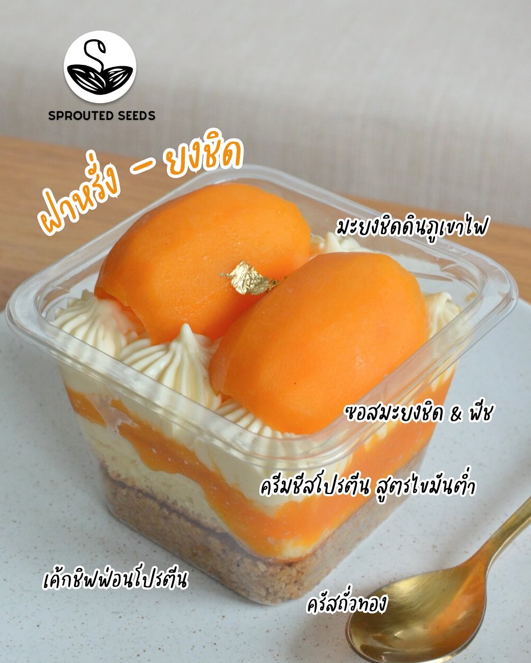Yong chid, Crispy Mung bean Low fat cheesecake