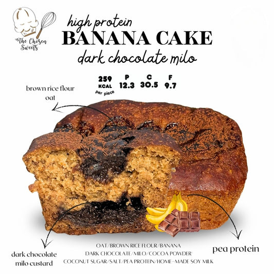 TCS |  Banana cake - dark chocolate milo