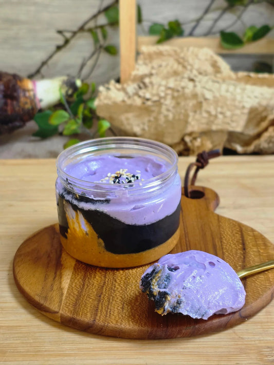 Lean life | Protein Yogurt Cheesecake Cake Can - Taro and Black Sesame Tofu