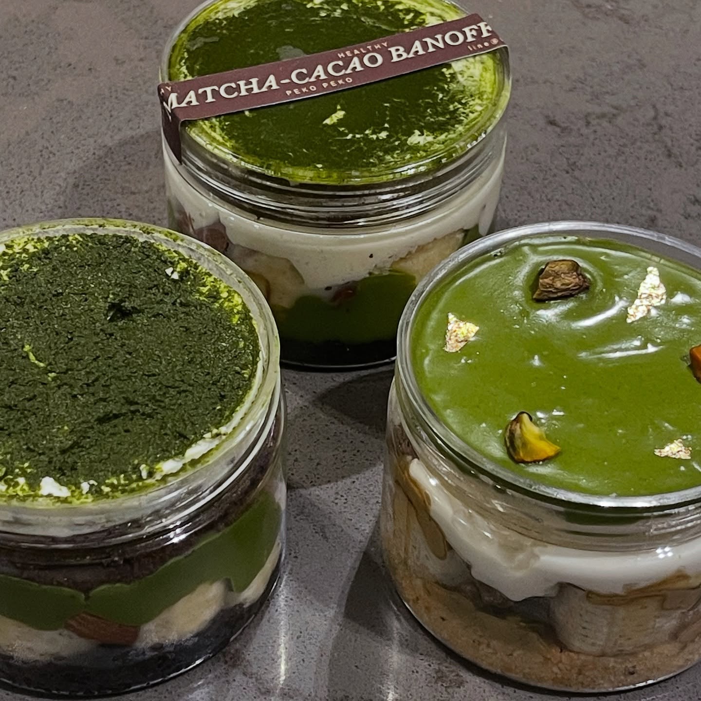 Peko |  Premium Matcha - Pistachio Banoffee  / Matcha-Cacao banoffee