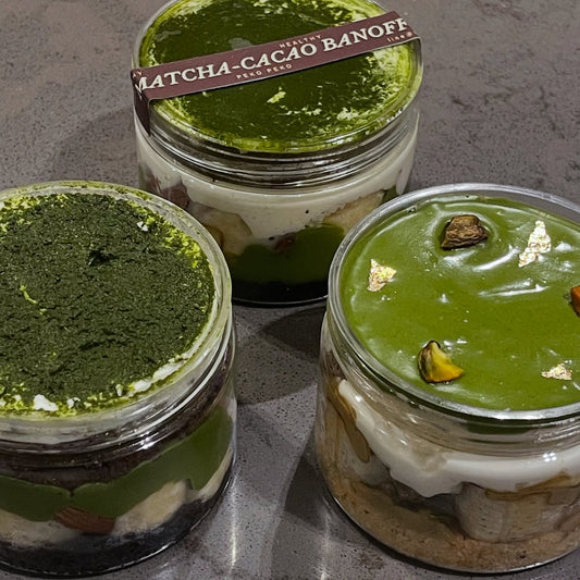 Peko |  Premium Matcha - Pistachio Banoffee  / Matcha-Cacao banoffee
