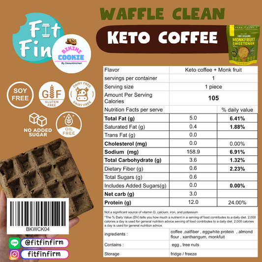 Fitfin | Waffle Clean -  Keto coffee monkfruit